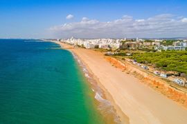 Europe Holidays - Portugal, Algarve - spectacular aerial view of sandy beaches along a costline