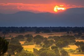 Sunset Queen Elizabeth National Park Uganda