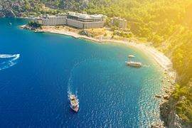 Europe Holidays - Turkey Holidays, Icmeler - Abandoned hotel on the shore of Icmeler