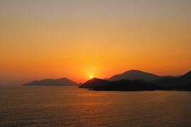 Europe Holidays - Turkey Holidays, Dalaman - Dramatic sunset image of the mediterannean sea