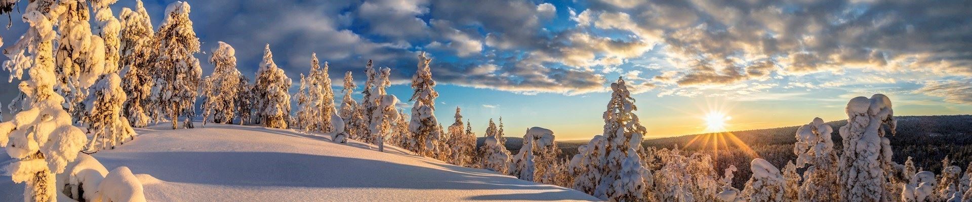 Europe Holidays - Finland, Lapland - Awesome Skyline Sunset View