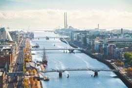Europe Holidays - UK & Ireland - Dublin - aerial View over Dublin