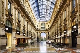 Europe Holidays - Italy - Milano - Glass dome of Galleria Vittorio Emanuele