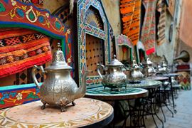 Africa Holidays - Moroccan, Marrakech - Decorative elements on the souk market 