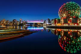 Canada Holidays - Vancuver Marina by night