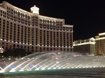 The Bellagio fountains during my time in Las Vegas