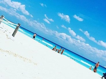 The stunning Cancun beach